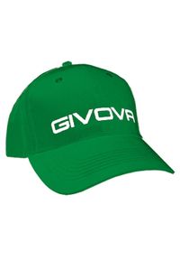 Czapka Unisex Givova z Wizjerem - Stylowa i Oddychająca. Kolor: zielony. Materiał: bawełna. Styl: elegancki