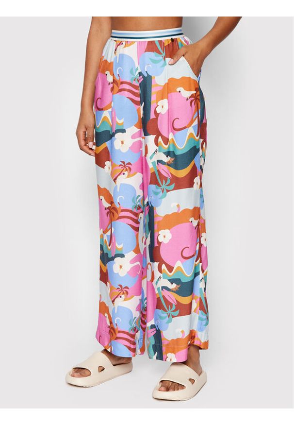 Spodnie materiałowe Femi Stories. Materiał: materiał. Wzór: kolorowy