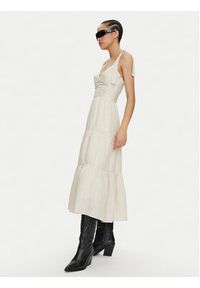 Pepe Jeans Sukienka letnia Emereal PL953473 Beżowy Regular Fit. Kolor: beżowy. Materiał: len, wiskoza. Sezon: lato #5