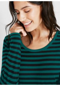 bonprix - Shirt z długim rękawem, z czystej bawełny organicznej. Kolor: czarny. Materiał: bawełna. Długość rękawa: długi rękaw. Długość: długie #3