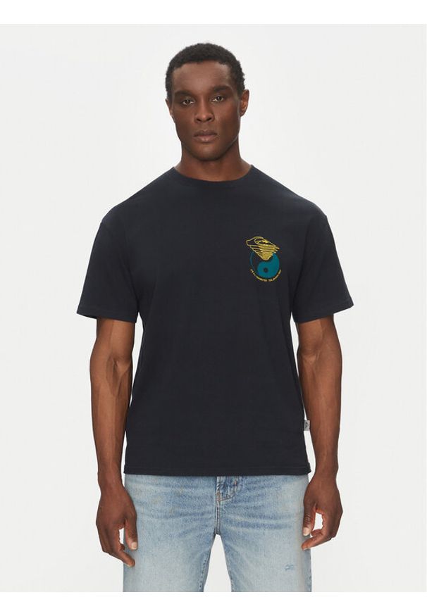 Quiksilver T-Shirt EQYZT08033 Czarny Regular Fit. Kolor: czarny. Materiał: bawełna