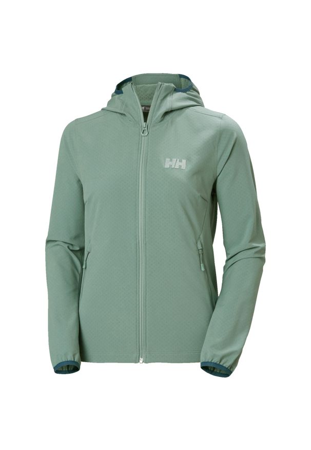 Damska wodoodporna kurtka z kapturem Helly Hansen Cascade Shield. Typ kołnierza: kaptur. Kolor: zielony. Materiał: polar, softshell