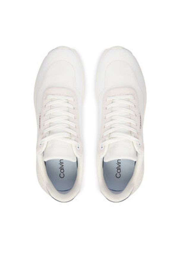 Calvin Klein Sneakersy Eva Runner Lace Up Mat Mix YW0YW02016 Biały. Kolor: biały. Materiał: materiał