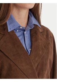 Marella Płaszcz przejściowy Oblare 2613441091 Brązowy Regular Fit. Kolor: brązowy. Materiał: skóra #2