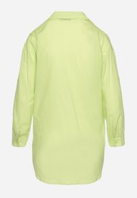 Born2be - Jasnozielona Bawełniana Koszula Klasyczna z Kieszeniami Sasana. Okazja: na co dzień. Kolor: zielony. Materiał: bawełna. Styl: klasyczny #2