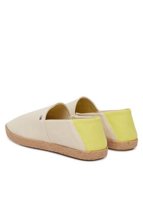 TOMMY HILFIGER - Tommy Hilfiger Espadryle Core Hilfiger Espadrille Textile FM0FM05792 Beżowy. Kolor: beżowy. Materiał: materiał