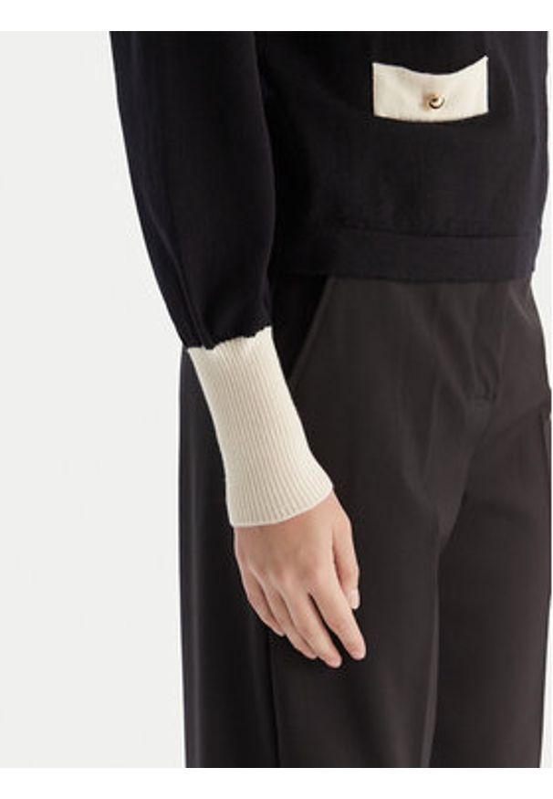 Luisa Spagnoli Sweter Maluma 100211 Czarny Regular Fit. Kolor: czarny. Materiał: wełna