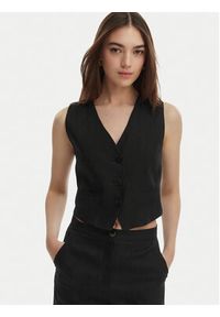 Marella Kamizelka garniturowa Veranda 2615151032 Czarny Regular Fit. Kolor: czarny. Materiał: len #4