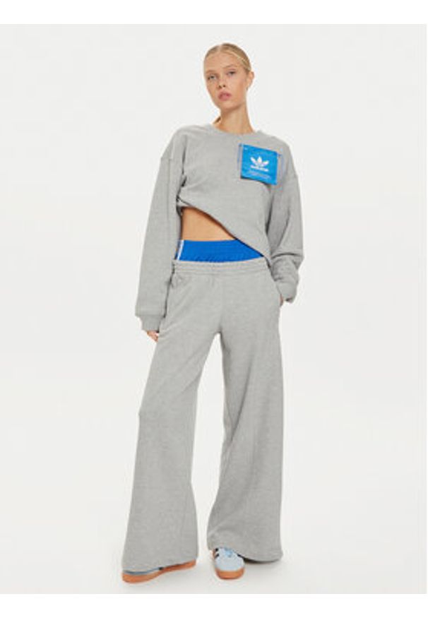 Adidas - adidas Spodnie dresowe Kseniaschnaider IW5670 Szary Loose Fit. Kolor: szary. Materiał: bawełna