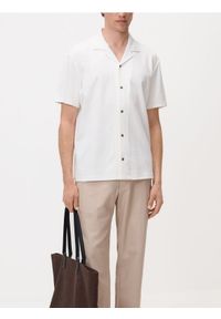 Reserved - Strukturalna koszula regular fit - złamana biel. Materiał: bawełna, dzianina