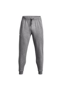 Under Armour - Spodnie Do Joggingu Męskie Polar Rival. Kolor: szary. Materiał: polar. Sport: bieganie