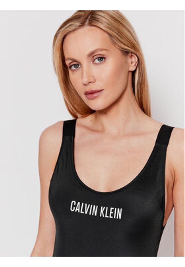 Calvin Klein Swimwear Strój kąpielowy Scoop KW0KW01599 Czarny. Kolor: czarny. Materiał: syntetyk