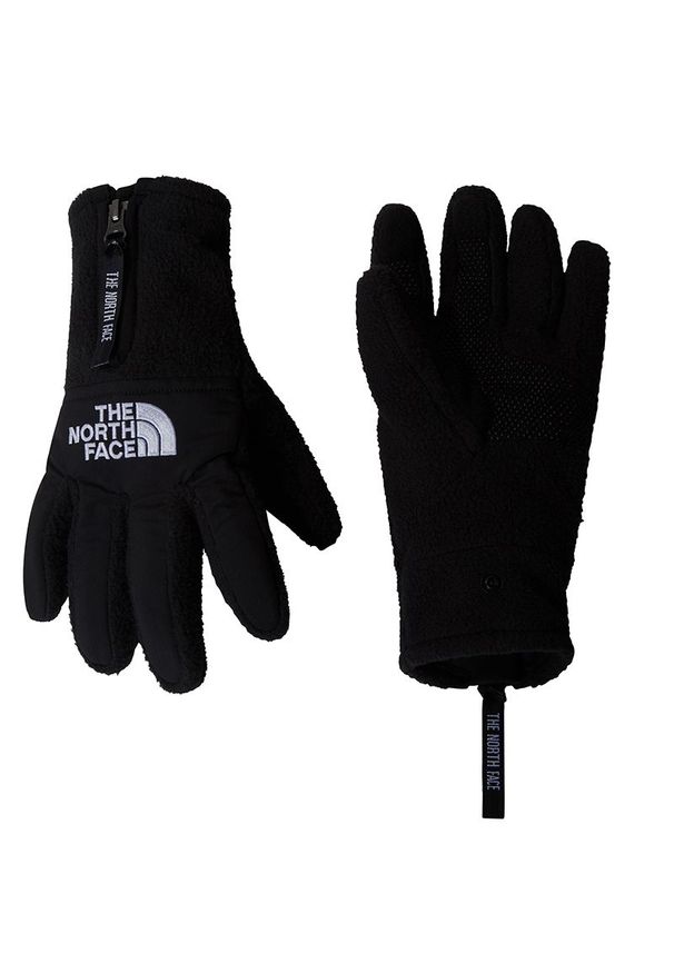 Rękawiczki The North Face Denali Etip 0A888SJK31 - czarne. Kolor: czarny. Materiał: poliester, materiał. Wzór: nadruk. Sezon: zima, jesień