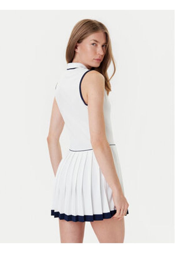 Lacoste Sukienka tenisowa EF8582 Biały Slim Fit. Kolor: biały. Materiał: syntetyk. Sport: tenis