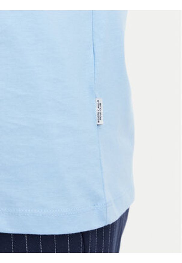 Beverly Hills Polo Club T-Shirt P-SS26W-TS085 Niebieski jasny Regular Fit. Typ kołnierza: polo. Kolor: niebieski. Materiał: bawełna
