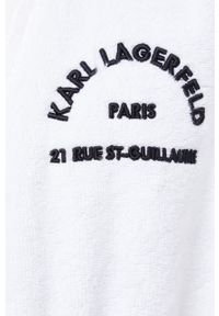 Karl Lagerfeld Szlafrok 215W2180 kolor biały. Kolor: biały. Materiał: tkanina, włókno #5