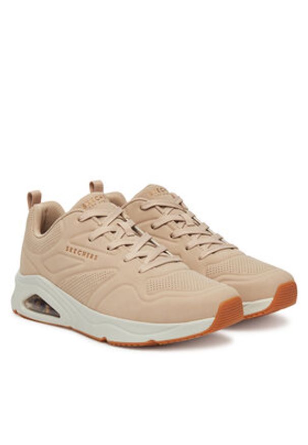 skechers - Skechers Sneakersy Tres-Air Uno-Casairal 183090/NAT Beżowy. Kolor: beżowy. Materiał: materiał