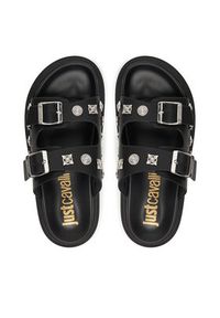 Just Cavalli Klapki 80RA3S92 ZPB91 Czarny. Kolor: czarny. Materiał: skóra #6