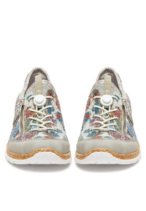 Rieker Sneakersy N42V1-40 Szary. Kolor: szary. Materiał: materiał, syntetyk
