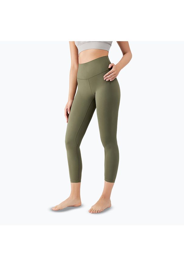 Joy in me - Legginsy do jogi damskie JOYINME 7/8 Unity Ease. Kolor: zielony. Sport: joga i pilates