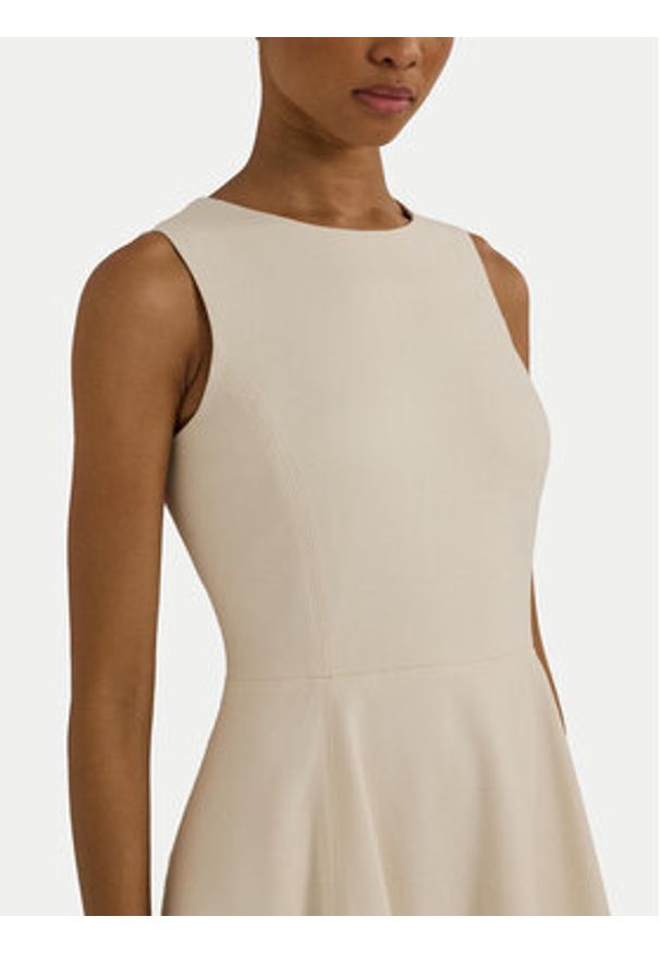Lauren Ralph Lauren - LAUREN RALPH LAUREN Sukienka codzienna 250851951004 Écru Regular Fit. Okazja: na co dzień. Materiał: wiskoza. Typ sukienki: proste. Styl: casual