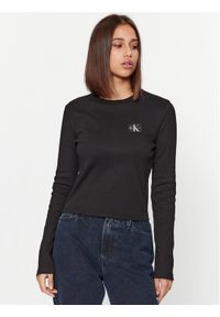 Calvin Klein Jeans Bluzka J20J222781 Czarny Regular Fit. Kolor: czarny. Materiał: bawełna