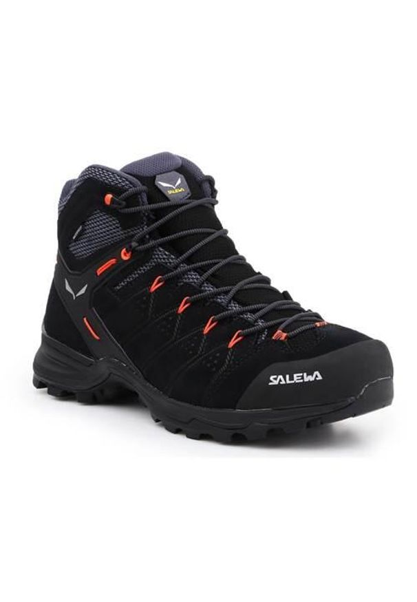 Buty trekkingowe męskie Salewa MS Alp Mate Mid WP. Wysokość cholewki: za kostkę. Zapięcie: sznurówki. Kolor: wielokolorowy, pomarańczowy, czarny, szary. Materiał: materiał, syntetyk. Szerokość cholewki: normalna