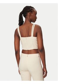 Rinascimento Top CFC0127891003 Beżowy Slim Fit. Kolor: beżowy. Materiał: syntetyk #2