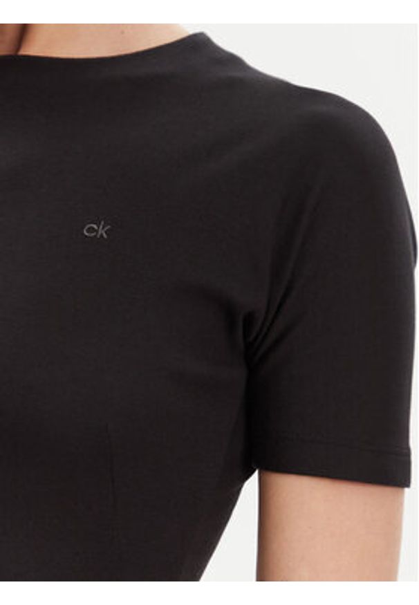 Calvin Klein Sukienka codzienna K20K208299 Czarny Slim Fit. Okazja: na co dzień. Kolor: czarny. Materiał: bawełna. Typ sukienki: proste. Styl: casual