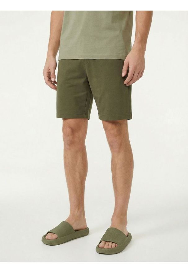 Sinsay - Szorty basic - khaki. Kolor: brązowy