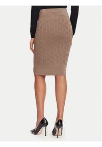 Marciano Guess Spódnica ołówkowa G6YD07 Z1013 Brązowy jasny Slim Fit. Kolor: brązowy. Materiał: wiskoza #3