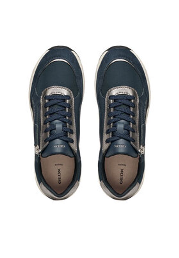 Geox Sneakersy D Bulmya D65NQB 054AC C0673 Granatowy. Kolor: niebieski. Materiał: skóra