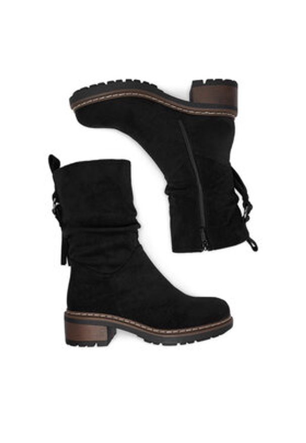 Clara Barson Botki CEO-WS6396-02 Czarny. Kolor: czarny. Materiał: materiał