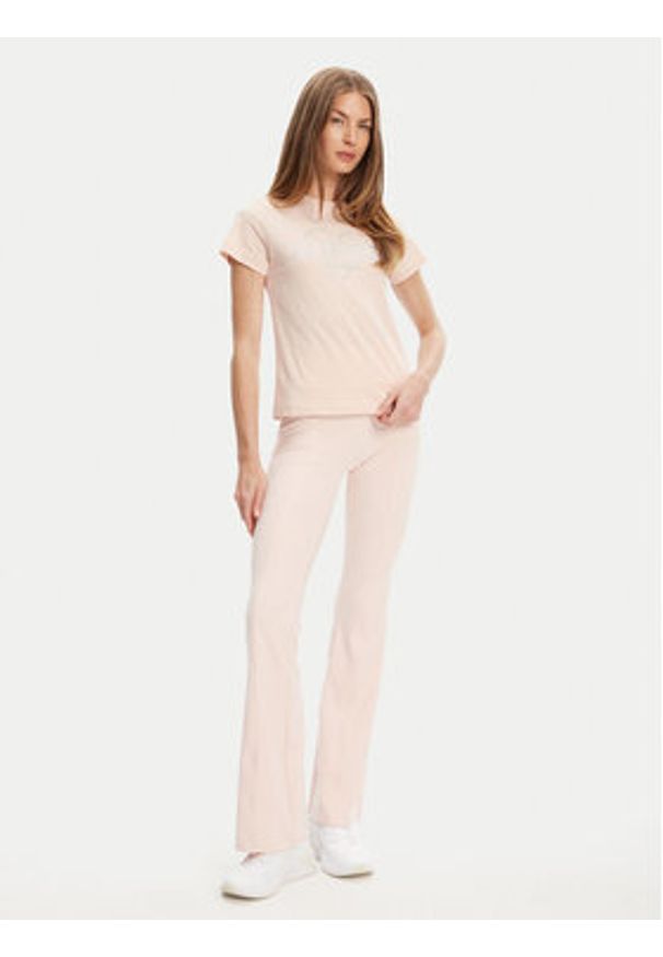 Guess Spodnie dresowe V5RB15 KCD02 Różowy Regular Fit. Kolor: różowy. Materiał: syntetyk