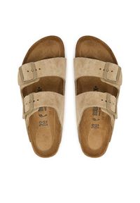 Birkenstock Klapki Arizona 1032061 Khaki. Kolor: brązowy. Materiał: skóra, zamsz #2
