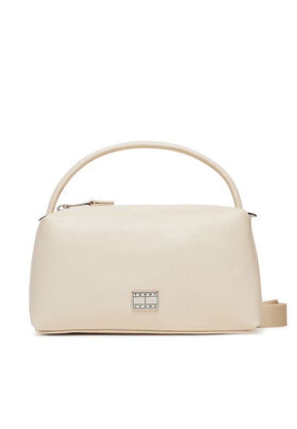 Tommy Jeans Torebka Tjw American Cool Shoulder Bag AW0AW17531 Beżowy. Kolor: beżowy. Materiał: skórzane