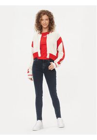 Tommy Jeans T-Shirt Bby Essential Logo DW0DW16435 Czerwony Slim Fit. Kolor: czerwony. Materiał: syntetyk, bawełna #3