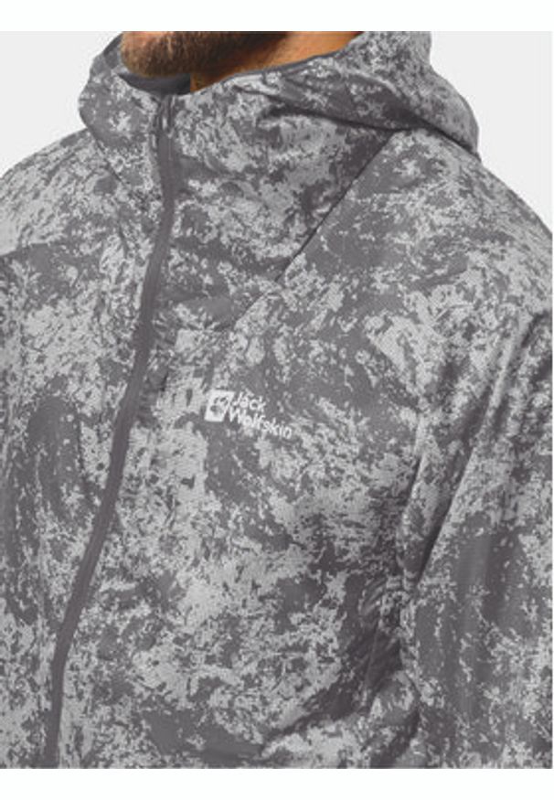 Jack Wolfskin Wiatrówka Prelight 1307861 Szary Regular Fit. Kolor: szary. Materiał: syntetyk
