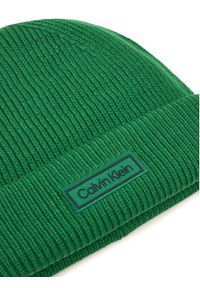 Calvin Klein Czapka LV04D8058G Zielony. Kolor: zielony. Materiał: wełna, materiał