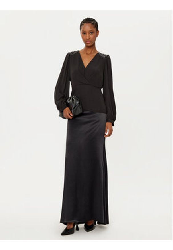 Rinascimento Bluzka CFC0019730002 Czarny Regular Fit. Kolor: czarny. Materiał: syntetyk