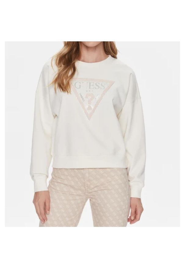 Guess Bluza Damska Biała CN Pony Hair S 70.41 PLN. Kolor: biały