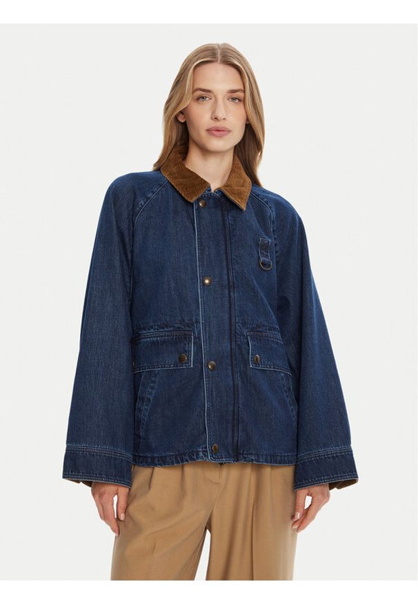 Polo Ralph Lauren Kurtka jeansowa 211971233001 Niebieski Oversize. Typ kołnierza: polo. Kolor: niebieski. Materiał: bawełna