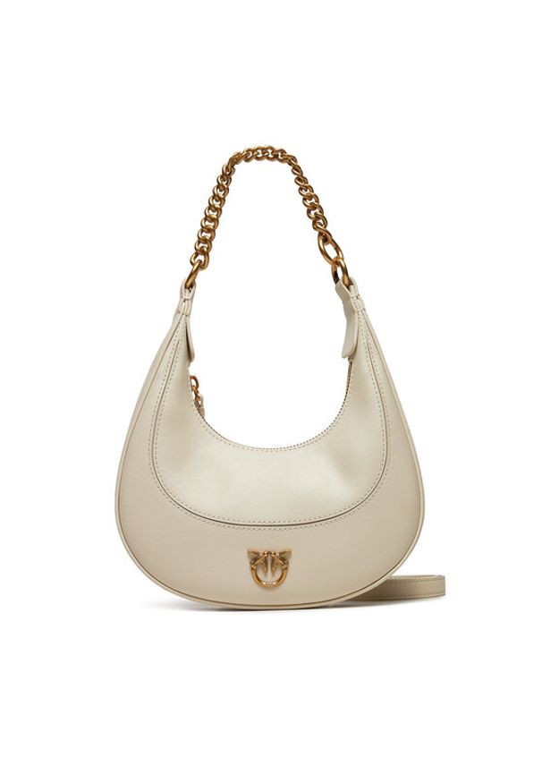 Pinko Torebka Brioche Hobo Mini AI 23-24 PLTT 101433 A0QO Biały. Kolor: biały. Materiał: skórzane