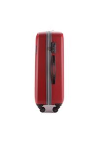 Wittchen - Średnia walizka z ABS-u z kontrastowym suwakiem. Kolor: czerwony. Materiał: guma. Styl: klasyczny #2