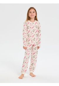 Sinsay - Piżama dwuczęściowa w kolorowe kotki - kremowy. Kolor: kremowy. Wzór: kolorowy #1