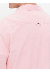 Tommy Jeans Koszula DM0DM18962 Różowy Regular Fit. Kolor: różowy. Materiał: len, bawełna