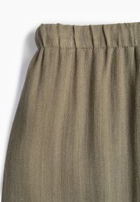 Born2be - Zielone Wiskozowe Spodnie z Szeroką Nogawką i Wiązaniem w Talii Terisanna. Okazja: na co dzień. Kolor: zielony. Materiał: wiskoza. Styl: casual, elegancki, klasyczny #6