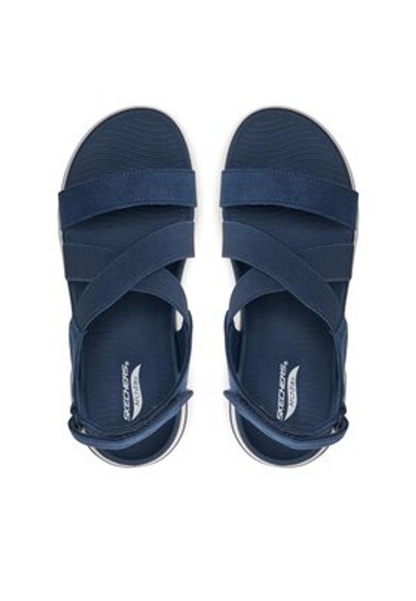 skechers - Skechers Sandały Go Walk Arch Fit Sandal-Treasured 140257/NVY Granatowy. Kolor: niebieski. Materiał: materiał