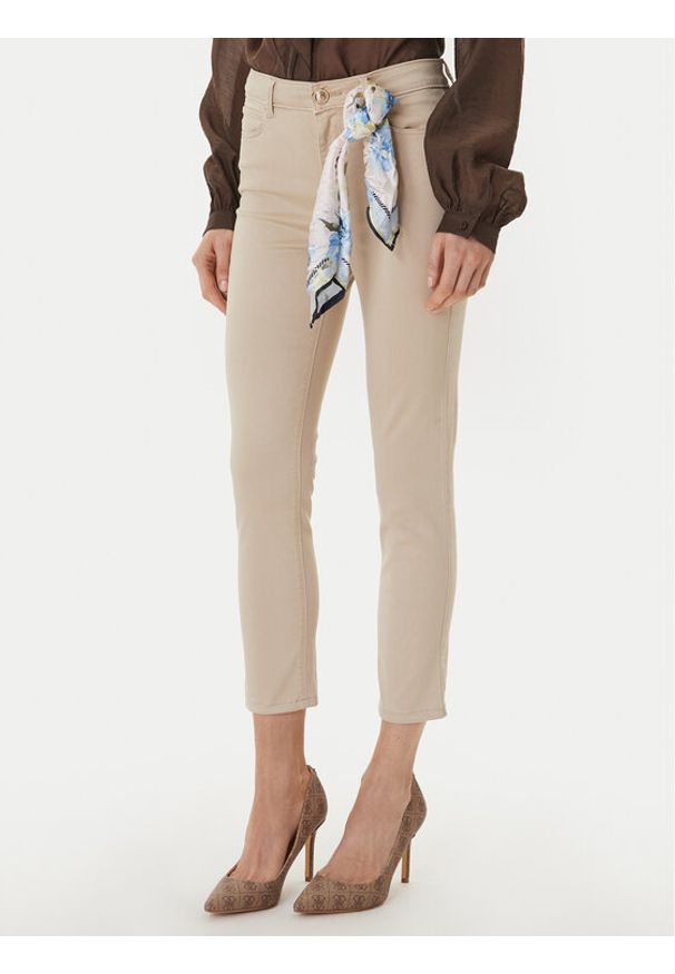 Guess Jeansy W5GA91 W93CM Beżowy Skinny Fit. Kolor: beżowy