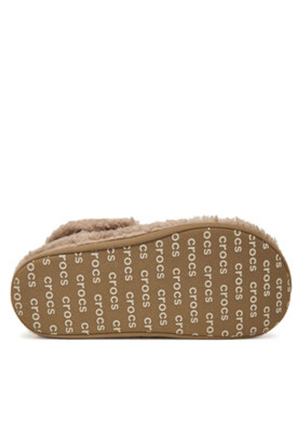 Crocs Kapcie Classic Cozzzy 209386 Beżowy. Kolor: beżowy. Materiał: materiał